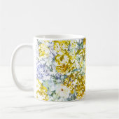 Farbmuster der gelbgrauen Blume Kaffeetasse (Links)