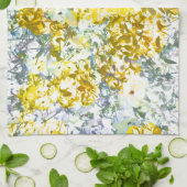 Farbmuster der gelbgrauen Blume Küchentuch (Gefaltet)