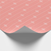 Farbmuster der Pastellkoralle Geschenkpapier (Ecke)