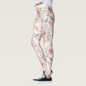Farbmuster der Rose in Pastellfarbe Leggings (Links)