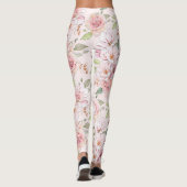 Farbmuster der Rose in Pastellfarbe Leggings (Rückseite)
