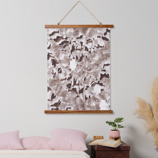 Farbmuster des Quantendrehimpulses Wandteppich Mit Holzrahmen (Schlafzimmer)