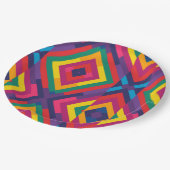 Farbmuster für LGBTQ 1 Pappteller (Schrägansicht)