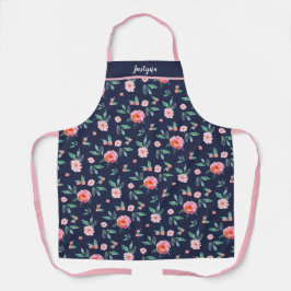 Farbmuster für rosa blaue Flora Schürze