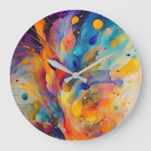 Farbmuster für Spritzer 2 Große Wanduhr (Vorderseite)