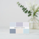 Farbmuster im eleganten Pastellfarbenmuster Visitenkarte (Stehend Vorderseite)