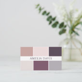 Farbmuster im eleganten Pastellfarbenmuster Visitenkarte (Stehend Vorderseite)