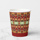 Farbmuster im Herbst mit Pfirsich Pappbecher (Vorderseite)