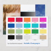 Farbmuster Metallic Champagner (Vorne/Hinten)