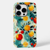 Farbmuster mit Früchten mit Zitrusfrüchten und Bee Case-Mate iPhone Hülle (Rückseite)