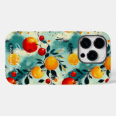 Farbmuster mit Früchten mit Zitrusfrüchten und Bee Case-Mate iPhone Hülle (Rückseite (Horizontal))
