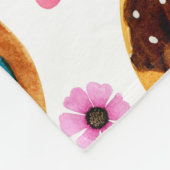 Farbmuster mit Rosa, Blau und Schokolade d Fleecedecke (Ecke)