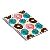 Farbmuster mit Rosa, Blau und Schokolade d Notizblock (Rechte Seite)