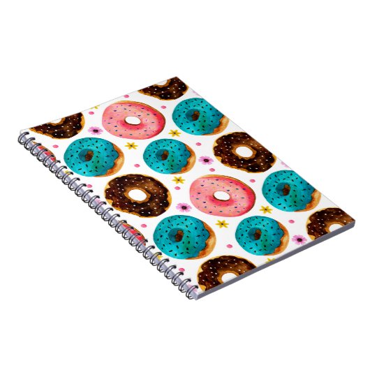 Farbmuster mit Rosa, Blau und Schokolade d Notizblock (Rechte Seite)