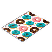 Farbmuster mit Rosa, Blau und Schokolade d Notizblock (Linke Seite)