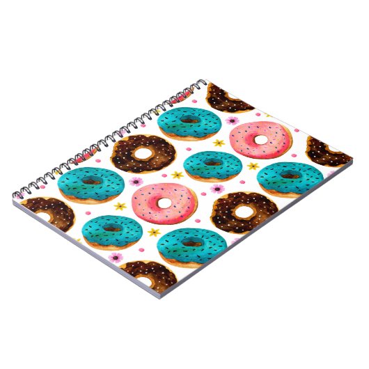 Farbmuster mit Rosa, Blau und Schokolade d Notizblock (Linke Seite)