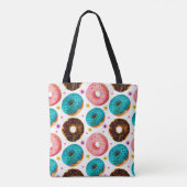 Farbmuster mit Rosa, Blau und Schokolade d Tasche (Rückseite)