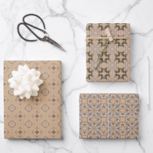 Farbmuster Nr. 3 des Kaffees Geschenkpapier Set