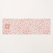 Farbmuster rosa Leopard Monogramm Yogamatte (Vorderseite (Horizontal))