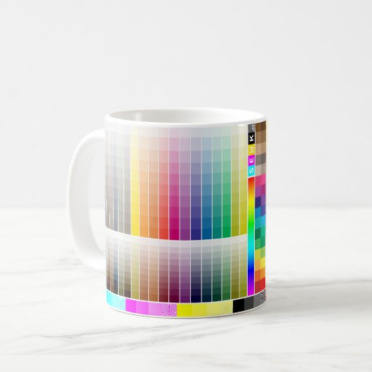 Farbmuster-Tasse Kaffeetasse (Vorderseite Links)