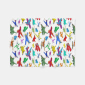 Farbmuster von Flugzeugen Fleecedecke (Vorderseite (Horizontal))