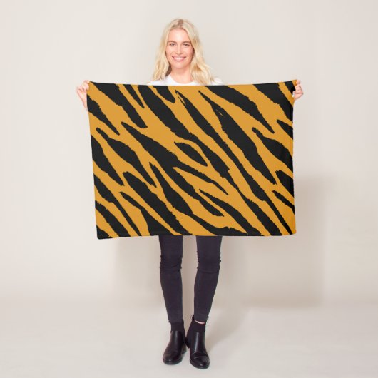 Farbmuster von Tiger-Tieren Fleecedecke (Beispiel)