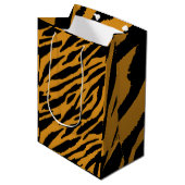 Farbmuster von Tiger-Tieren Mittlere Geschenktüte (Vorderseite Schrägansicht)