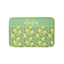 Farbmuster Zitronengelb grün Badematte