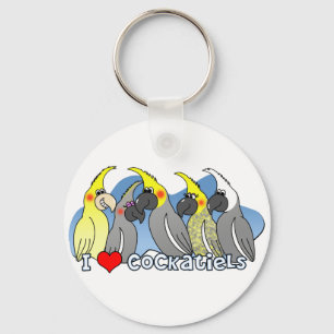 Farbmutationen Cockatiel-Schlüsselanhänger Schlüsselanhänger