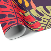 Farbnahtlos, exotische Vögel und Pflanze Geschenkpapier (Rolleneckpunkt)