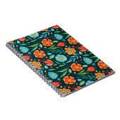 Farbnahtlose handillustrierte Blume Notizblock (Rechte Seite)
