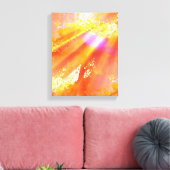 Farbnahtloser Hintergrund gelb, orange Leinwanddruck (Insitu (Wohnzimmer))