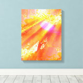 Farbnahtloser Hintergrund gelb, orange Leinwanddruck (Insitu (Holzboden))