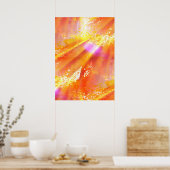 Farbnahtloser Hintergrund gelb, orange Poster (Küche)