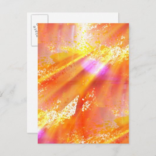 Farbnahtloser Hintergrund gelb, orange Postkarte (Vorne/Hinten)