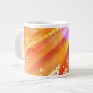Farbnahtloser Kunsthintergrund gelb, orange Jumbo-Tasse
