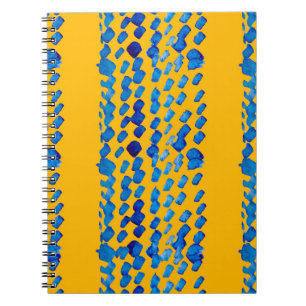 Farbnahtloses Muster mit abstrakten Flecken und Notizblock