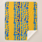 Farbnahtloses Muster mit abstrakten Flecken und Sherpadecke (Vorderseite)