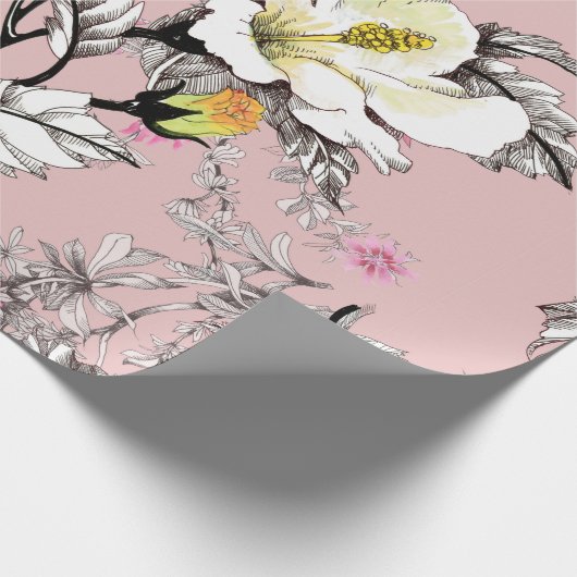 Farbnahtloses Muster mit Blätter und Farbtönen Geschenkpapier (Ecke)