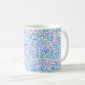 Farbnahtloses Muster mit blauen Flecken Kaffeetasse (VorderseiteRechts)