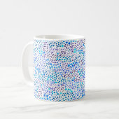 Farbnahtloses Muster mit blauen Flecken Kaffeetasse (Vorderseite Links)