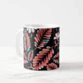 Farbnahtloses Muster mit Hintergrund der Blume Kaffeetasse (Vorderseite Links)