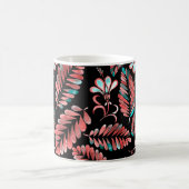 Farbnahtloses Muster mit Hintergrund der Blume Kaffeetasse (Mittel)