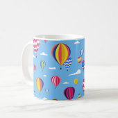 Farbnahtloses Muster mit Luftballons und cl Kaffeetasse (Vorderseite Links)