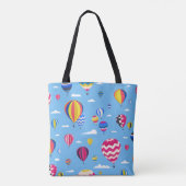 Farbnahtloses Muster mit Luftballons und cl Tasche (Rückseite)