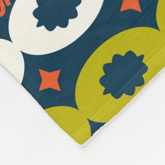 Farbnahtloses Muster mit ovalen Formen in Afrika Fleecedecke (Ecke)