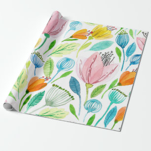 Farbnahtloses Muster mit rosa und gelb f Geschenkpapier