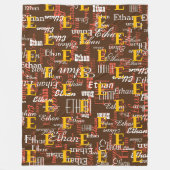 Farbnamen Muster erstellen, braun Fleecedecke (Vorderseite)