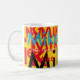 Farbnamen Pop Muster personalisiert Tasse