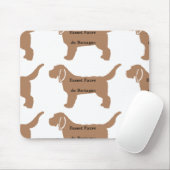 Farbnamen-Silhouette Basset Fauve de Bretagne Mousepad (Mit Mouse)